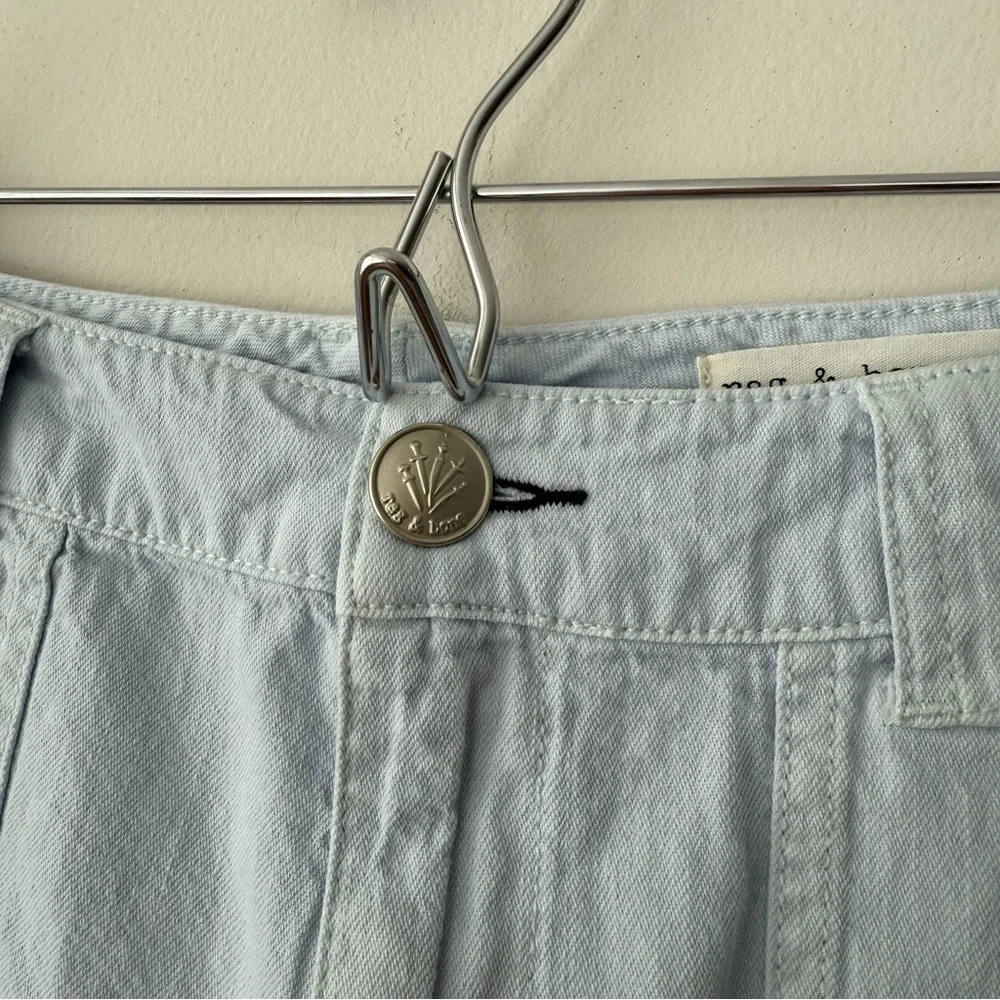 Rag & Bone Blue Venice Bayside Cotton High Rise Denim Shorts